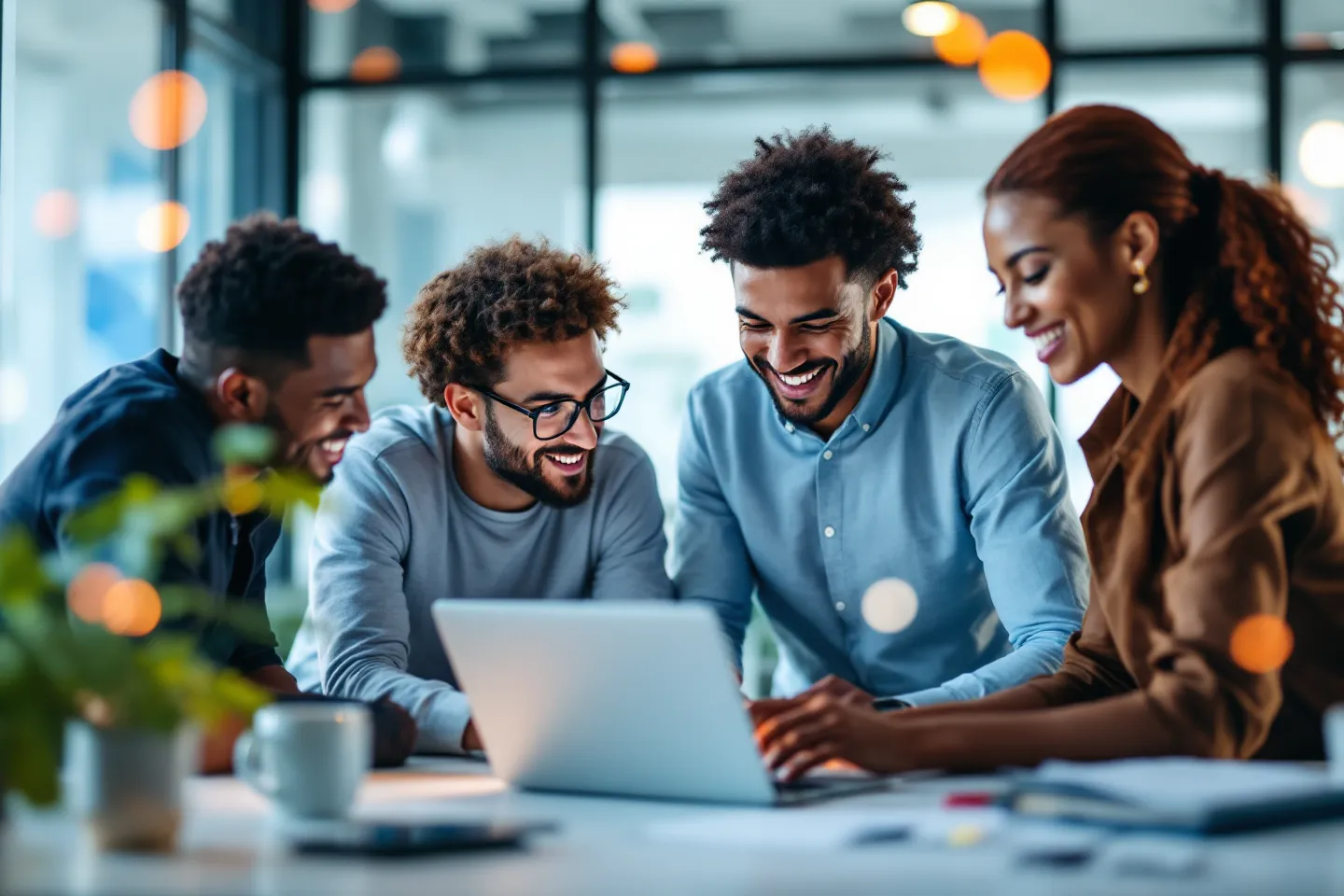Ambitious founders collaborating to launch a new MVP product quickly with expert guidance
